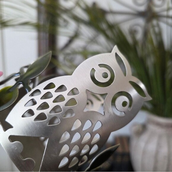 Bath & Body Works Owl Leaves 3 Wick Candle Holder - Picture 7 of 10